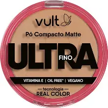 Pó Compacto Matte - Ultra Fino - Vult - Cor V440