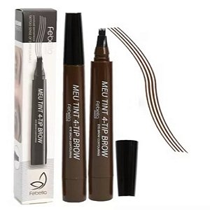 Caneta para Sobrancelhas Fio a Fio Prova D'água - Febella Cor número:Cor 02