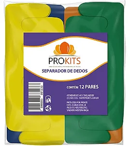 Pacote C/12 Pares de Separadores de Dedos - Prokits