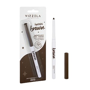LAPISEIRA PARA OLHOS MARROM EFEITO METALIZADO - VIZZELA