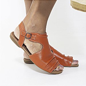 Sandália Rasteira Cláudia Venutti (Orange)
