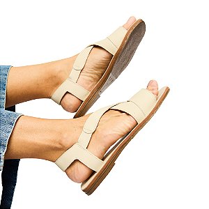 Sandália Rasteira Amélia Venutti (Off-White)