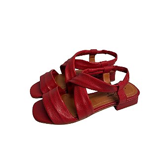 Sandália Salto Bloco Valéria Venutti (Vermelha)
