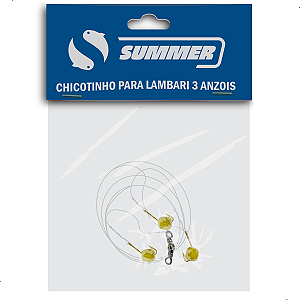 Chicotinho Para Lambari 3 Anzóis C/ Missanga Cartela 1pç Summer