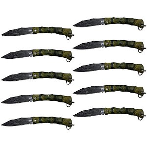 Kit 10pçs Canivete De Caça e Pesca Camuflado XV3137 Xingu
