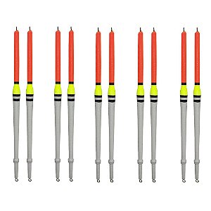 Bóia Pena Palito de Madeira L-B 15cm 10pçs