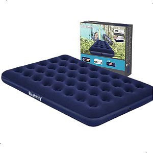 Colchão Camping Casal Inflável Azul Suporta 300kgs Bestway