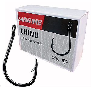Anzol Chinu Black Nickel 100Pçs - Marine Sports