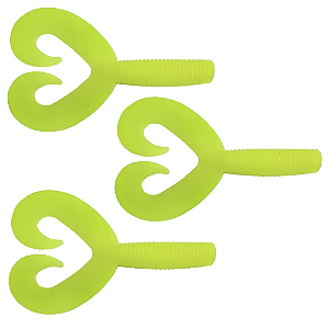 Isca Soft Artificial Matadeira Grub Duplo Cartela 3pçs