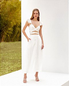CONJUNTO TOP E SAIA