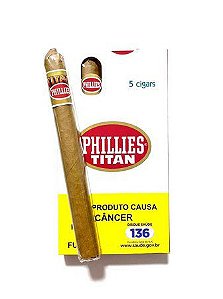 Charuto Phillies Titan Natural - com 5 unid.