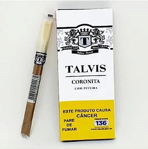 Cigarrilha Talvis Tradicional Coronita Com Piteira Maço com 5 unid.