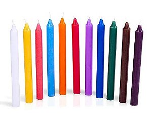 Velas Palitos feitas de 100% de parafina pura - Diversas Cores- pcte 500gr