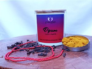 Vela Ogum - Açafrão e Cravo 200g
