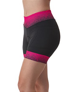 Short Ciclismo Z Nine Pink Jet Feminino Preto/Rosa