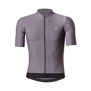 Camisa Ciclismo Mauro Ribeiro Fiber 2.0 Masculina Cinza Titanio
