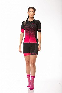 Camisa Ciclismo Z Nine Elite Heart Feminina Rosa