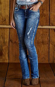 calça jeans feminina cos medio