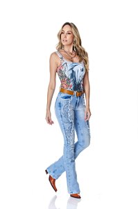 calça jeans feminina cos medio