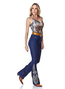 calça jeans feminina cos medio