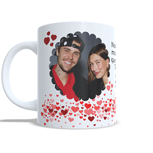 CANECA CERÂMICA PORCELANA PERSONALIZADA 325ML - ROMÂNTICA - ESCOLHA SEU MODELO