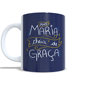 CANECA DE CERÂMICA PORCELANA BRANCA PERSONALIZADA 325ML IMPRESSÃO COLORIDA - NOSSA SENHORA - ESCOLHA SEU MODELO