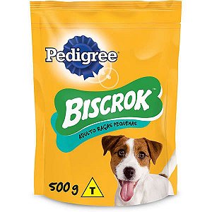Biscoito Pedigree Biscrok para Cães Adultos de Raças Pequenas 500gr