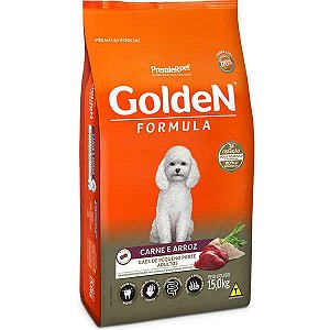 Ração Golden Carne e Arroz para Cães Adultos de Raça Pequena