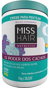 CREME PARA PENTEAR - MISS HAIR - O PODER DOS CACHOS COND 1KG