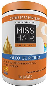 CREME PARA PENTEAR - MISS HAIR - OLEO DE RICINO COND 1KG