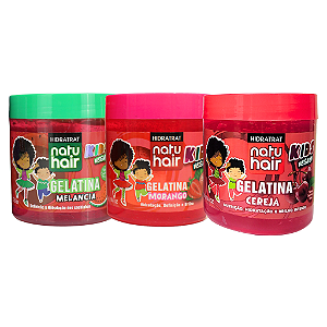 Kit Gelatina Frutas Vermelhas 550g: Melancia + Morango + Cereja