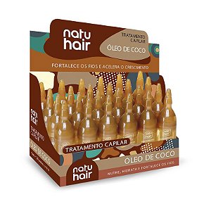 Ampola de Tratamento Capilar Óleo de Coco Natuhair 10ml - (6 UN)