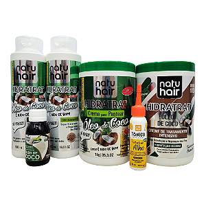 Kit Óleo de Coco Hidratrat NatuHair.