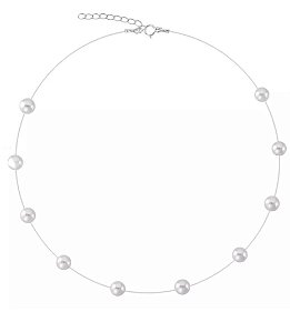 Colar flutuante pérolas