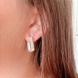 Brinco argola quadrada