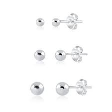 Brincos trio bolinhas