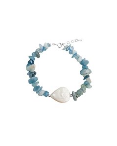 Pulseira água marinha