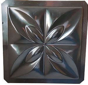Forma 41 - ABS Preto 1.8 mm Gesso/Cimento - Flor do Oriente 31,5 x 31,5 cm