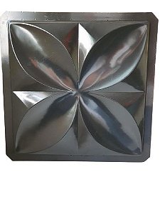Forma 33 - ABS Preto 1,8mm Gesso/Cimento - Pétalas Slim 38 x 38 cm