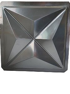 Forma 09 - ABS Preto 1,8mm Gesso/Cimento - Culinas 39,5 x 39,5 cm