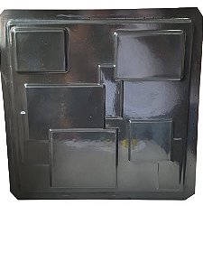 Forma 11 - ABS Preto 1,8mm Gesso/Cimento - Quadratto 39,5 x 39,5 cm