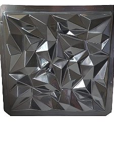 Forma 12 - ABS Preto 1,8mm Gesso/Cimento - Prisma 37,5 x 37,5 cm