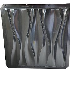 Forma 13 - ABS Preto 1,8mm Gesso/Cimento - Dunas Modernas 2.0 39 x 39 cm