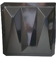 Forma 16 - ABS Preto 1,8mm Gesso/Cimento -  27,5 x 27,5 cm