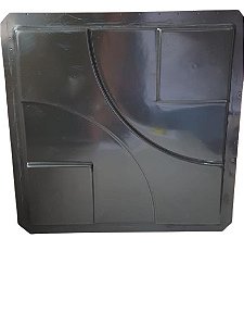 Forma 19 - ABS Preto 1,8mm Gesso/Cimento - Argo 38,5 x 38,5 cm