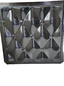 Forma 22 - ABS Preto 1,8mm Gesso/Cimento - Capitone 38 x 38 cm