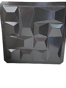 Forma 24 - ABS Preto 1,8mm Gesso/Cimento - Cunha Prisma 40 x 40 cm