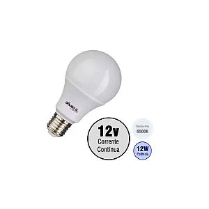 Lâmpada Led Galaxy 12W Bulbo 12 Volts Corrente Contínua E27 Branco Frio