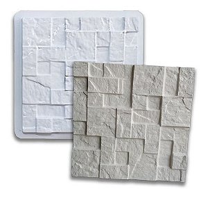 Forma 01 - Plástico Especial 1,6mm Gesso/Cimento - Mosaíco Natural 27,5 x 27,5 cm