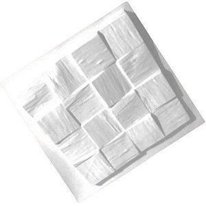 Forma 18 - Plástico Especial 1,6mm Gesso/Cimento - Mosaíco Madeira 32,8 x 32,8 cm